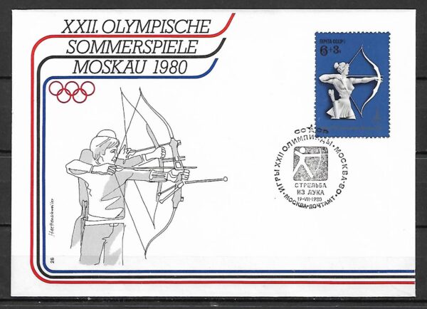 ZESTAW 10 SZT KOPERT Z KASOWNIKAMI OLIMPIJSKIMI ZSRR MOSKWA NR 1 1980 R - obrazek 4