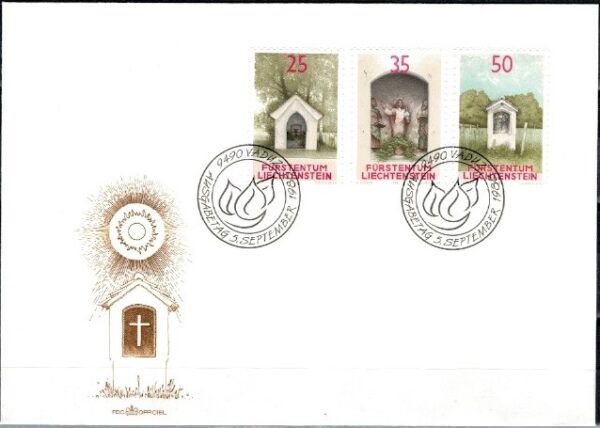 FDC ARCHITEKTURA LIECHTENSTEIN MI.951-953