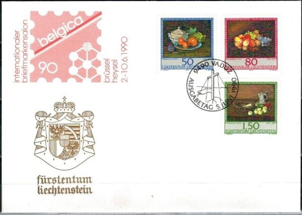 FDC MALARSTWO LIECHTENSTEIN MI.990-992 NR1