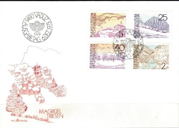 FDC KRAJOBRAZY LIECHTENSTEIN MI.596-597