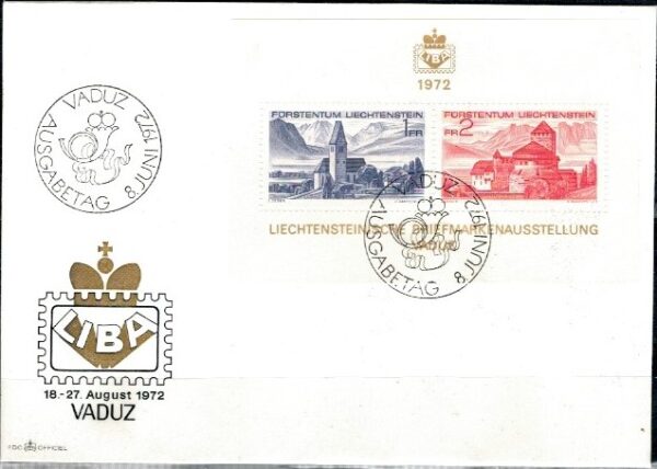 FDC ARCHITEKTURA LIECHTENSTEIN MI.BL.9