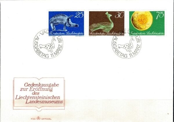 FDC SZTUKA LIECHTENSTEIN MI.536-538