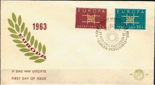 FDC EUROPA CEPT HOLANDIA MI.806-807 NR1