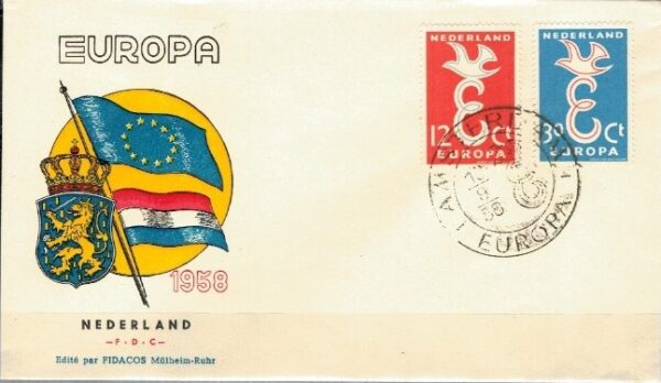 FDC EUROPA CEPT HOLANDIA MI.718-719