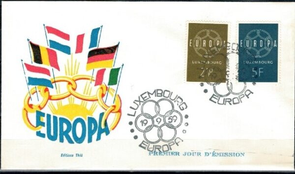 FDC EUROPA LUXEMBURG MI.609-610