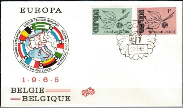 FDC EUROPA CEPT BELGIA MI.1399-1400 NR1