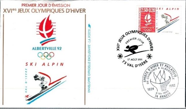 FDC OLIMPIADA ZIMOWA FRANCJA MI.2847