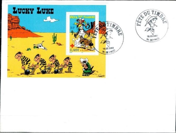 FDC LUCKY LUKE FRANCJA MI.BL.31