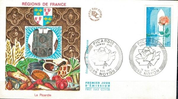 FDC RÓŻA FRANCJA MI.1939